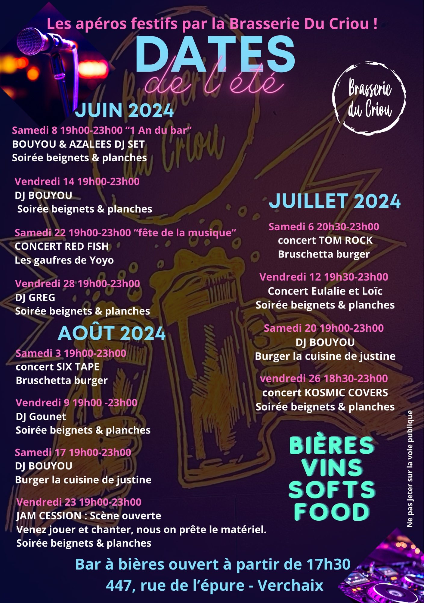 © Les apéros festifs de la Brasserie du Criou - Brasserie du Criou